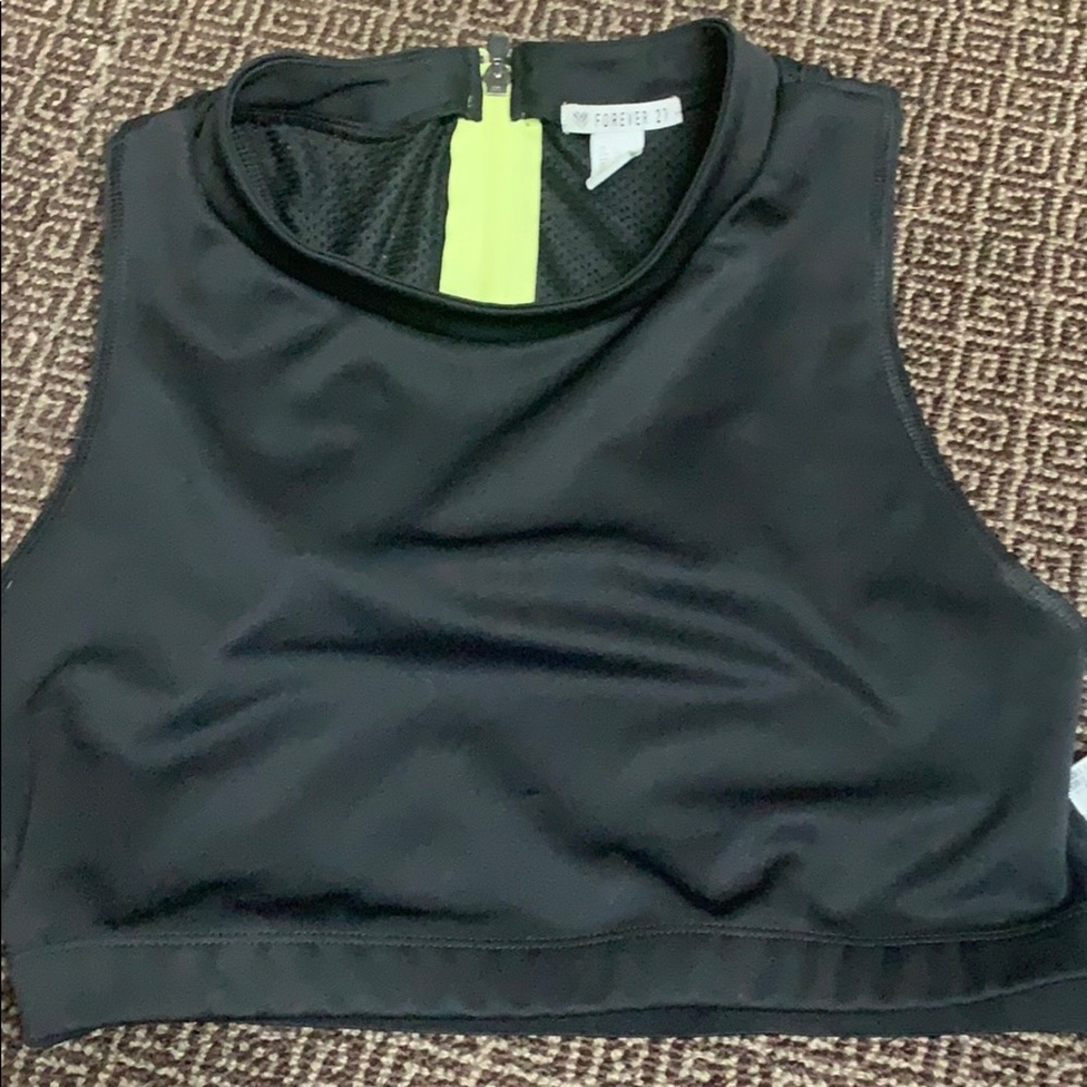 black cut out sports bra